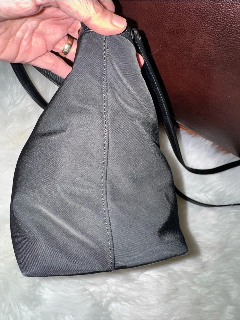Tory Burch Black Nylon Mini Tote with Crossbody Wallet Set
